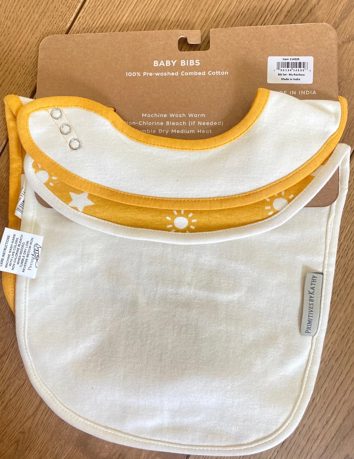 You Are My Rainbow - neutral baby bib