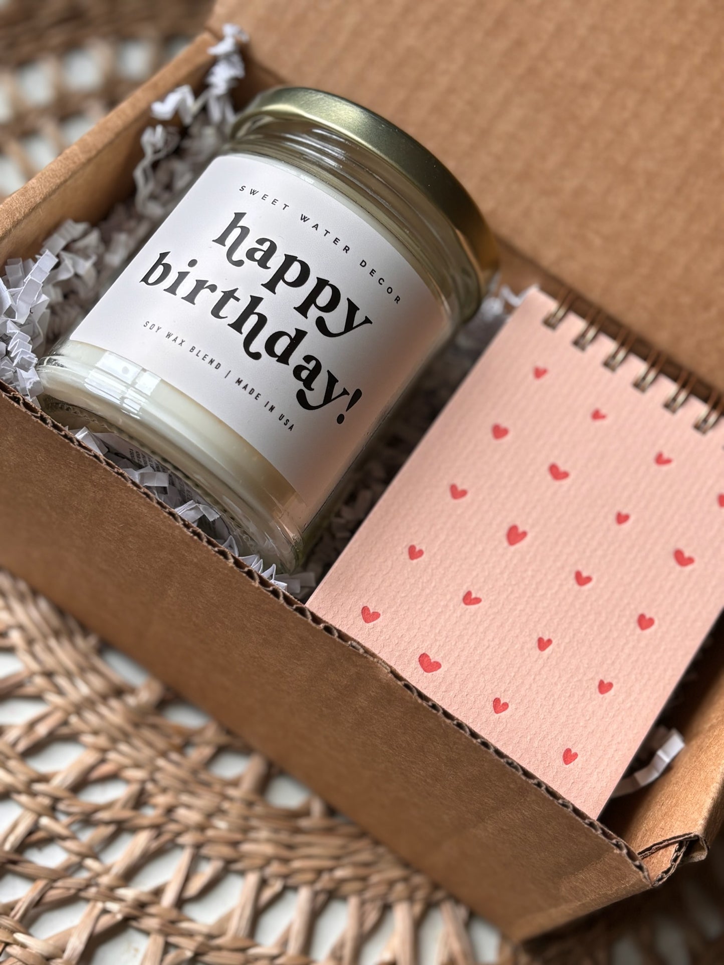 Happy Birthday Mini Gift Box with Heart Notepad